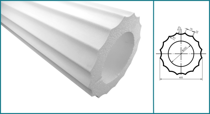 Coloana pentru exterior, LC 106-21F, diametru 40.5cm [6]