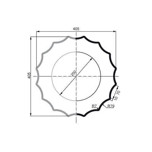 Coloana pentru exterior, LC 106-21F, diametru 40.5cm [2]
