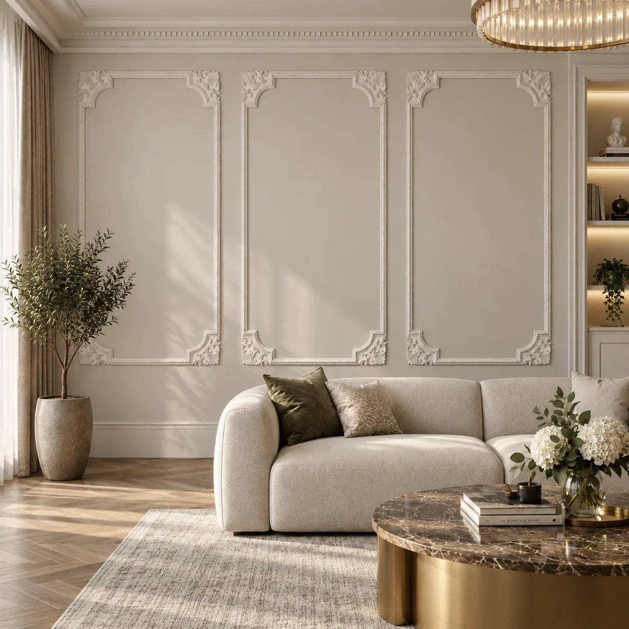 Coltar decorativ pentru chenar perete din poliuretan 33 x 33 cm - CR710C [2]
