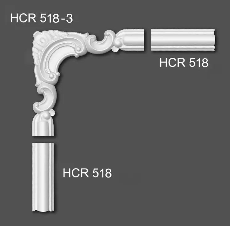 Coltar pentru brau decorativ, din HDP, HCR 518-3, 22cmx22cm [3]
