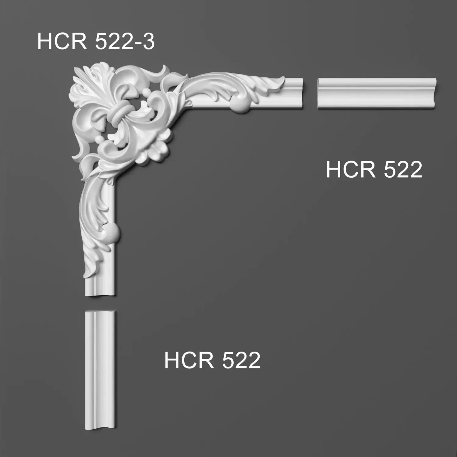 Coltar pentru brau decorativ, din HDP, HCR 522-3, 26cmx26cm [2]