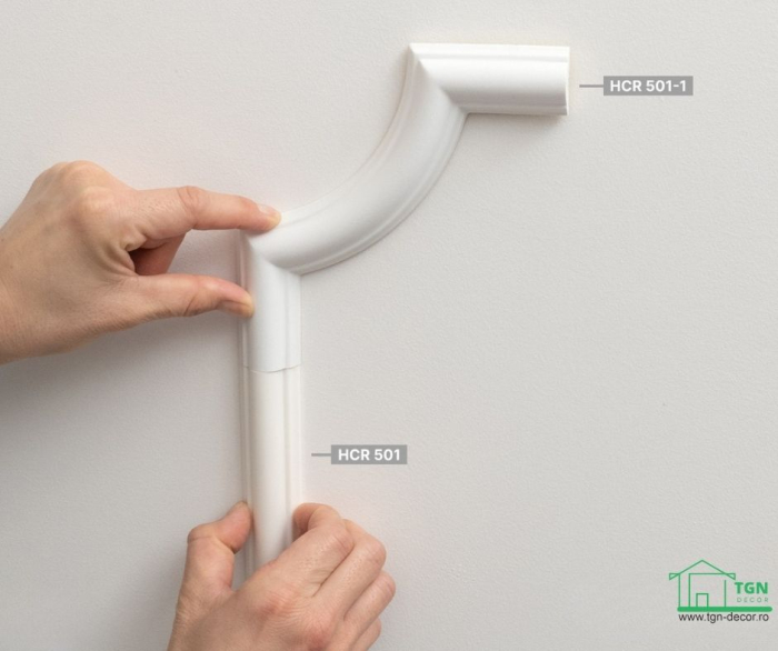 Coltar pentru brau decorativ, din poliuretan, HCR 501-1, 15.4cmx15.4cm [10]