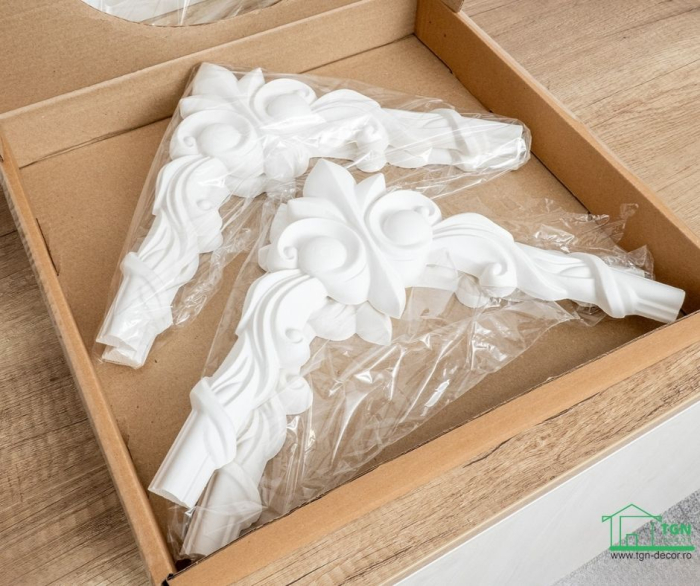 Coltar pentru brau decorativ, din poliuretan, HCR 501-3, 28cmx28cm [14]