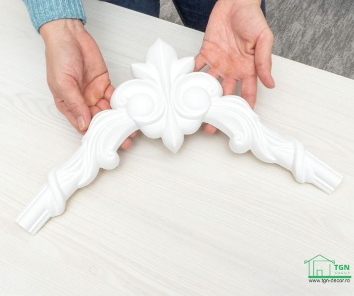 Coltar pentru brau decorativ, din poliuretan, HCR 501-3, 28cmx28cm [8]