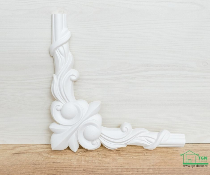 Coltar pentru brau decorativ, din poliuretan, HCR 501-3, 28cmx28cm [6]