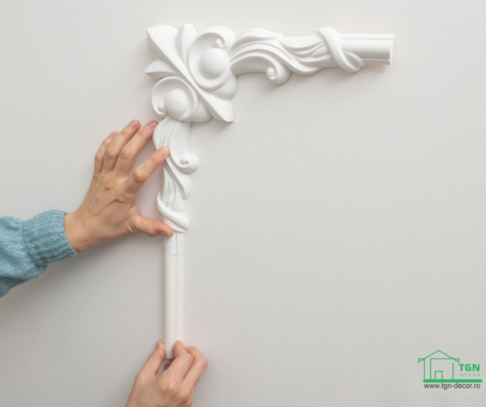 Coltar pentru brau decorativ, din poliuretan, HCR 501-3, 28cmx28cm [11]