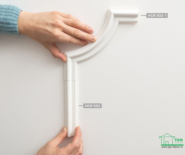 Coltar pentru brau decorativ, din poliuretan, HCR 502-1, 17cmx17cm [9]