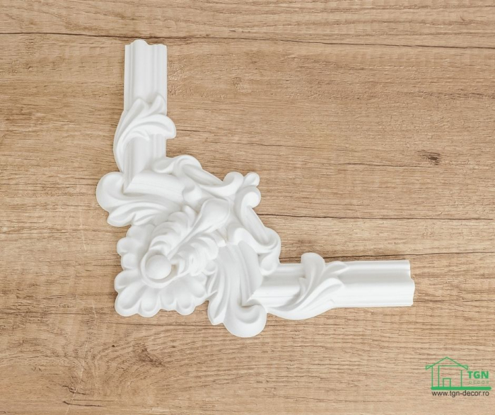 Coltar pentru brau decorativ, din poliuretan, HCR 502-2, 22cmx22cm [6]