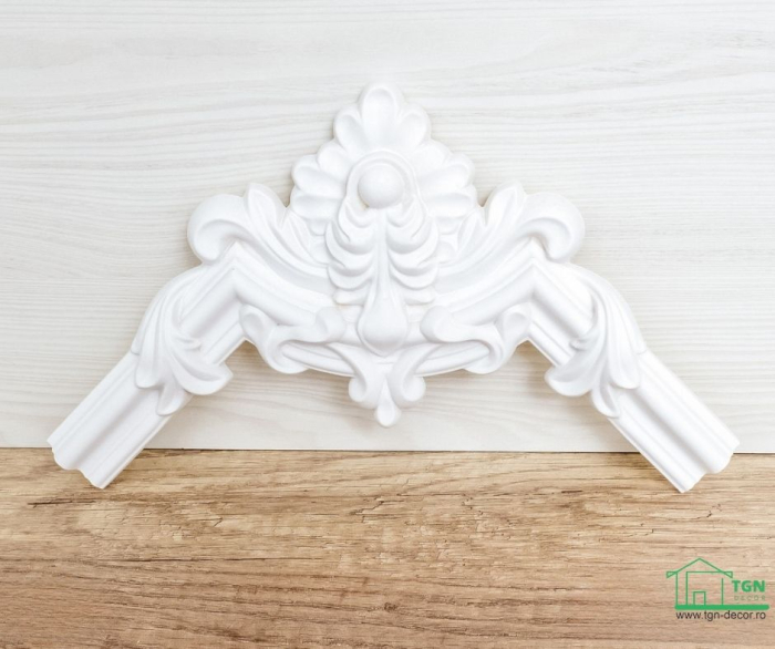 Coltar pentru brau decorativ, din poliuretan, HCR 502-2, 22cmx22cm [5]