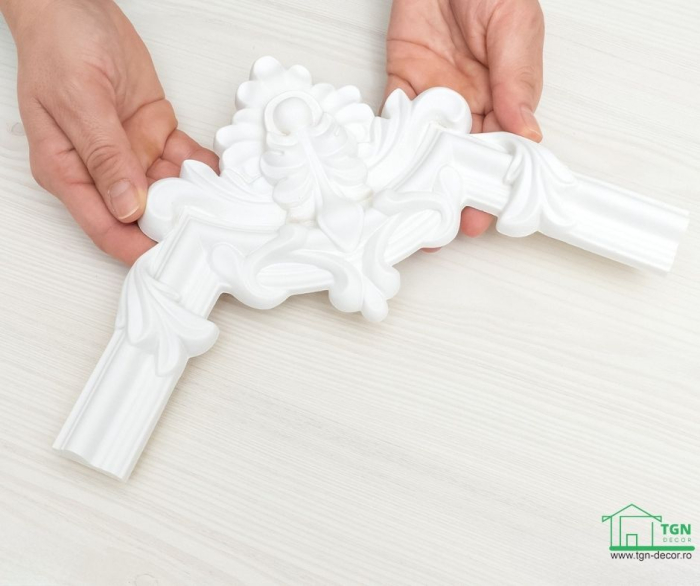 Coltar pentru brau decorativ, din poliuretan, HCR 502-2, 22cmx22cm [8]