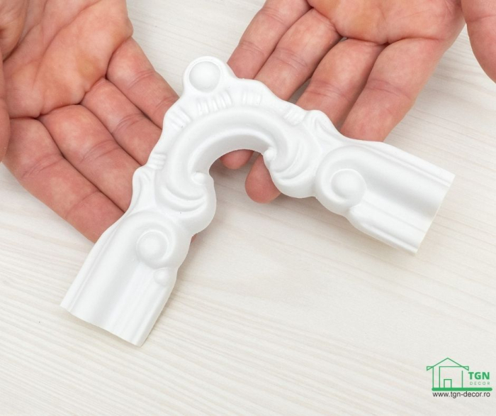 Coltar pentru brau decorativ, din poliuretan, HCR 502-3, 10.7cmx10.7cm [8]