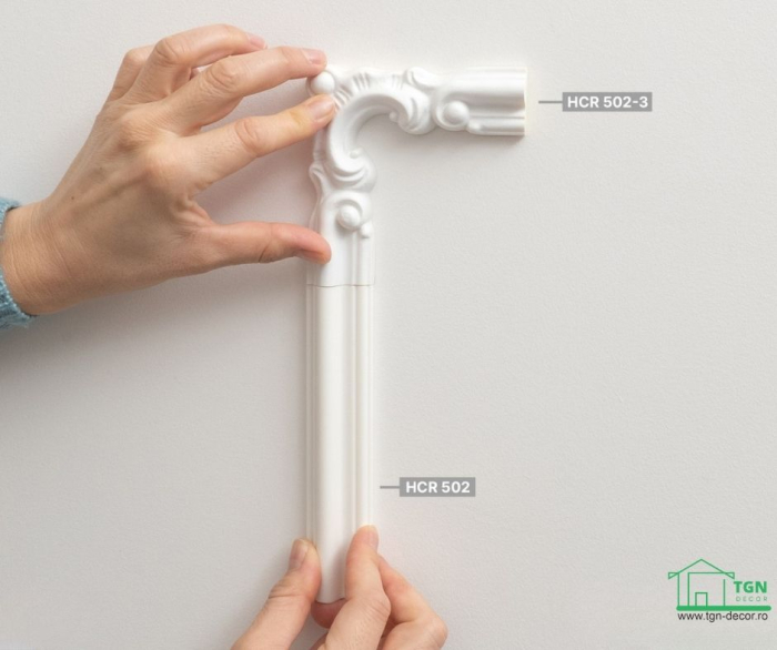 Coltar pentru brau decorativ, din poliuretan, HCR 502-3, 10.7cmx10.7cm [9]