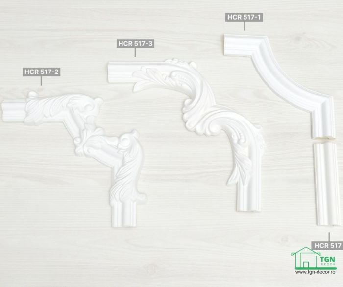 Coltar pentru brau decorativ, din poliuretan, HCR 517-1, 20.5cmx20.5cm [14]