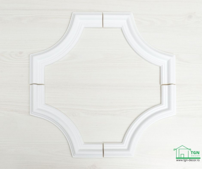 Coltar pentru brau decorativ, din poliuretan, HCR 517-1, 20.5cmx20.5cm [13]