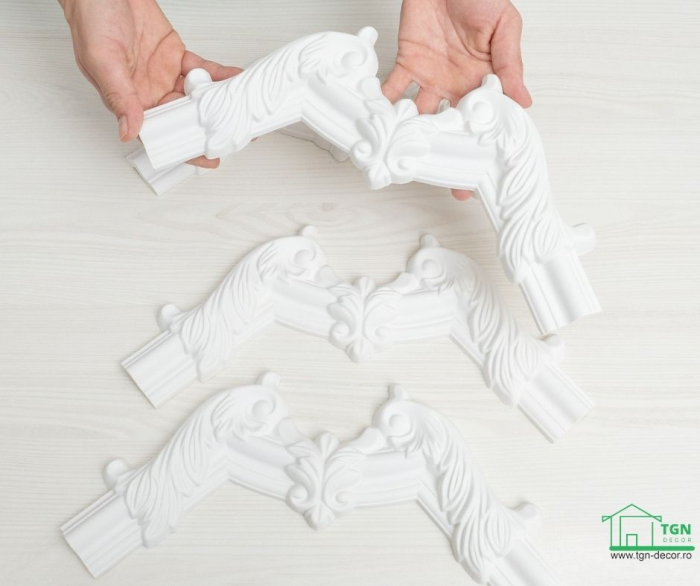 Coltar pentru brau decorativ, din poliuretan, HCR 517-2, 25.8cmx25.8cm [11]