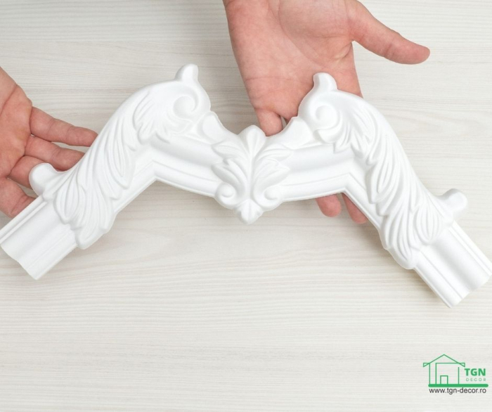 Coltar pentru brau decorativ, din poliuretan, HCR 517-2, 25.8cmx25.8cm [8]