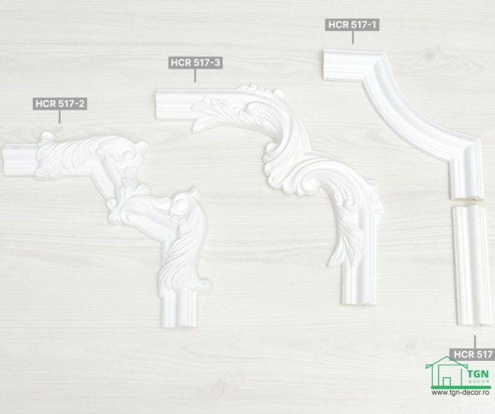 Coltar pentru brau decorativ, din poliuretan, HCR 517-2, 25.8cmx25.8cm [14]