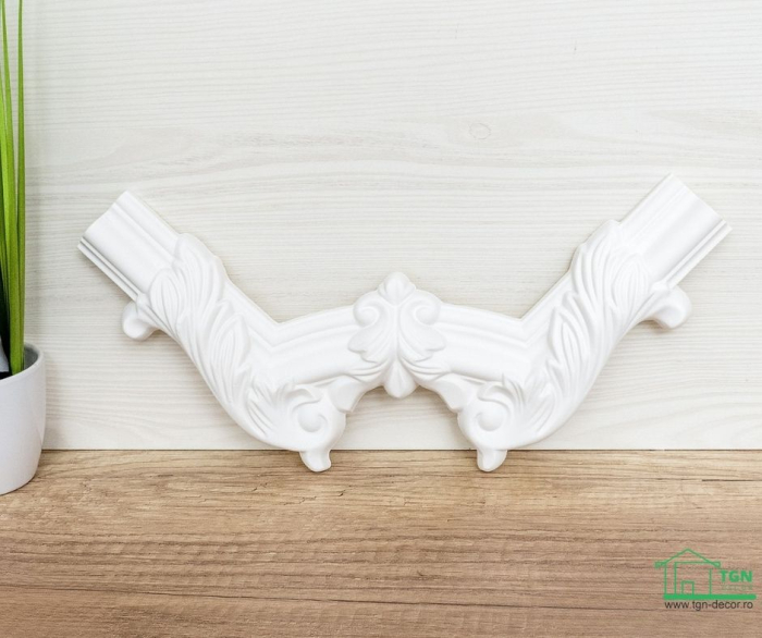 Coltar pentru brau decorativ, din poliuretan, HCR 517-2, 25.8cmx25.8cm [5]