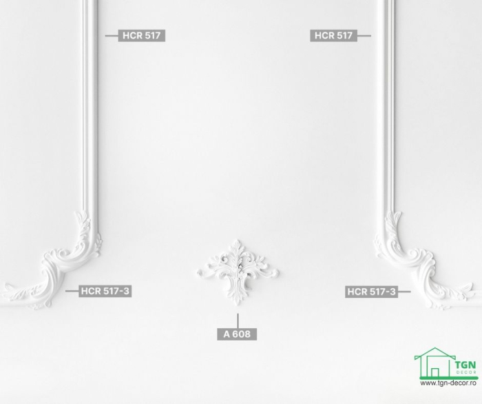 Coltar pentru brau decorativ, din poliuretan, HCR 517-3, 29.6cmx29.6cm [16]