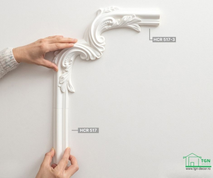 Coltar pentru brau decorativ, din poliuretan, HCR 517-3, 29.6cmx29.6cm [10]