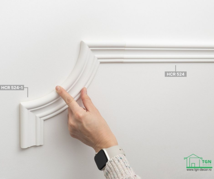 Coltar pentru brau decorativ, din poliuretan, HCR 524-1, 22.5cmx22.5cm [12]