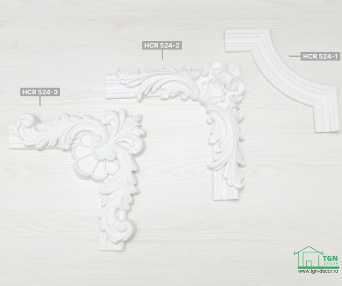 Coltar pentru brau decorativ, din poliuretan, HCR 524-2, 28cmx28cm [16]