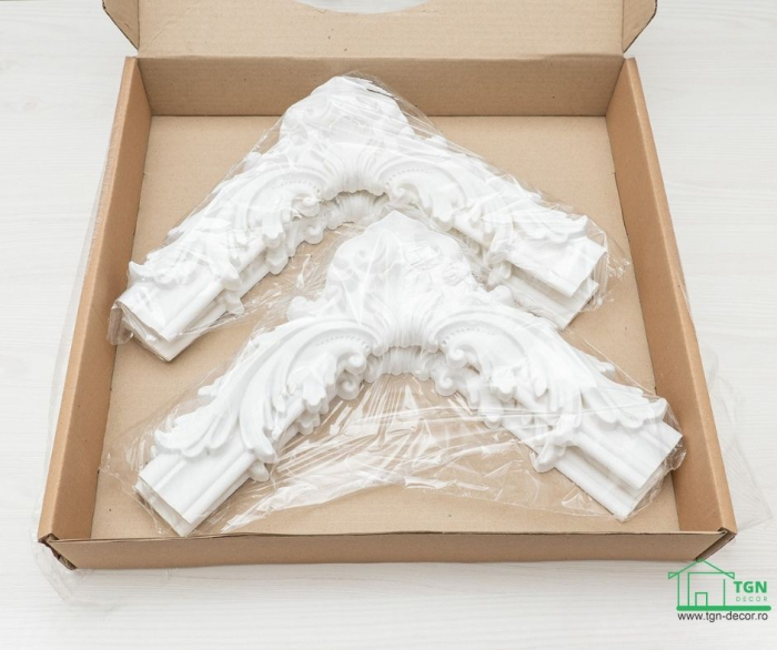 Coltar pentru brau decorativ, din poliuretan, HCR 524-2, 28cmx28cm [15]