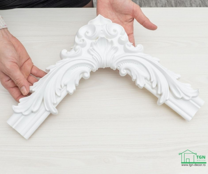 Coltar pentru brau decorativ, din poliuretan, HCR 524-2, 28cmx28cm [11]