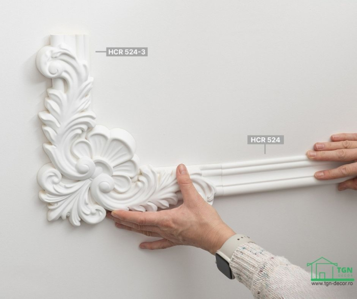 Coltar pentru brau decorativ, din poliuretan, HCR 524-3, 26.8cmx26.8cm [10]