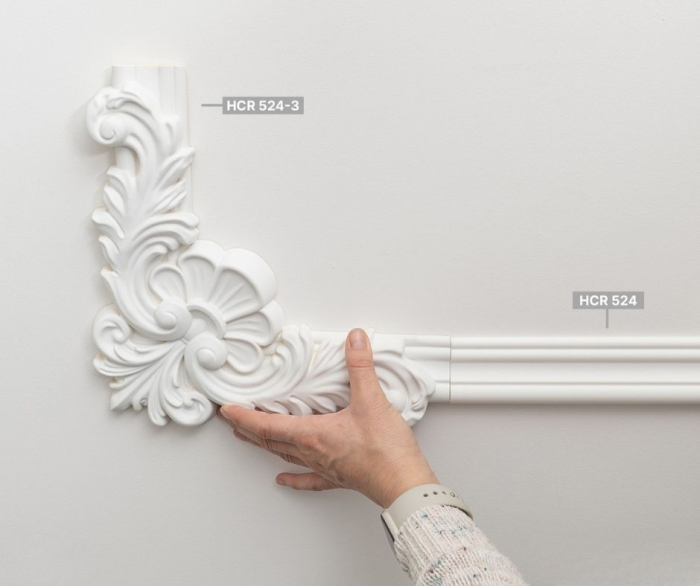 Coltar pentru brau decorativ, din poliuretan, HCR 524-3, 26.8cmx26.8cm [9]