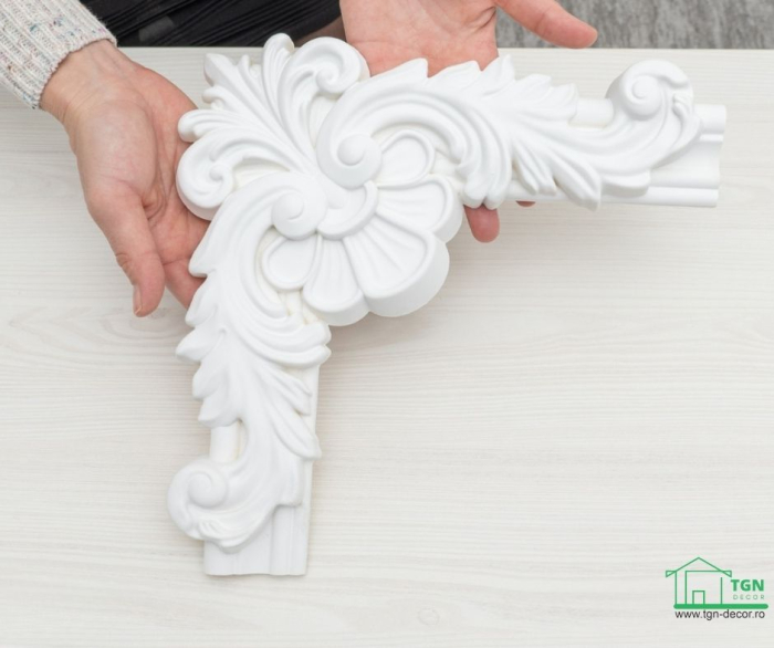 Coltar pentru brau decorativ, din poliuretan, HCR 524-3, 26.8cmx26.8cm [8]