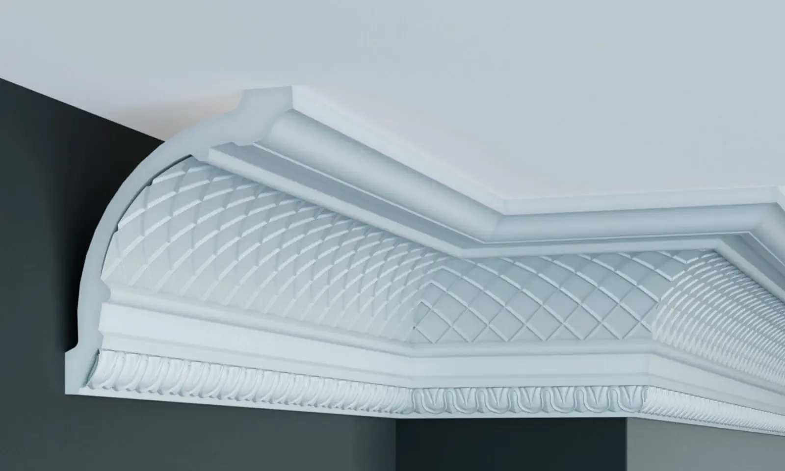 Cornisa decorativa tavan din poliuretan 17 x 14.4 cm - C761 [2]