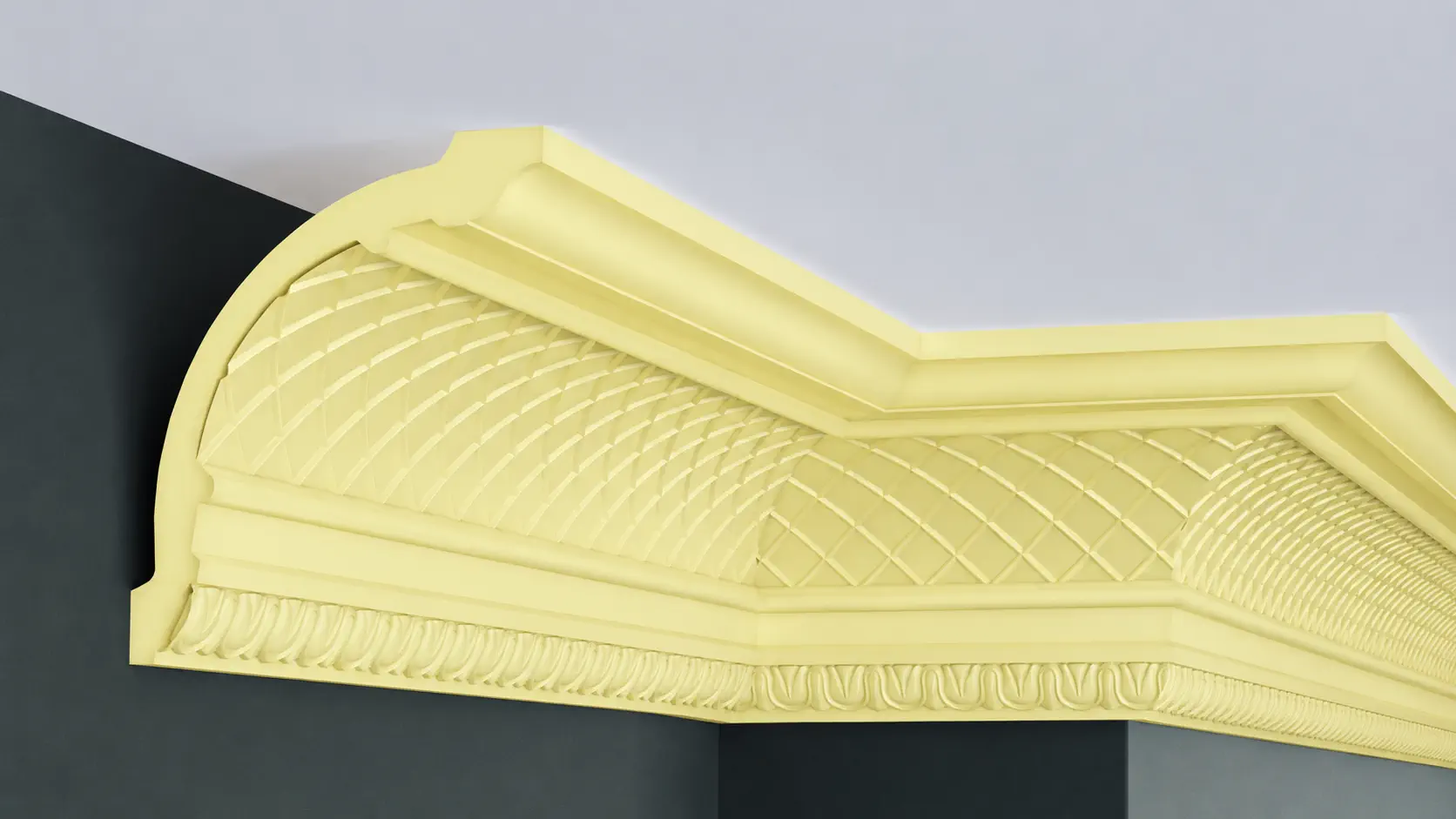 Cornisa decorativa tavan din poliuretan 17 x 14.4 cm - C761 [5]