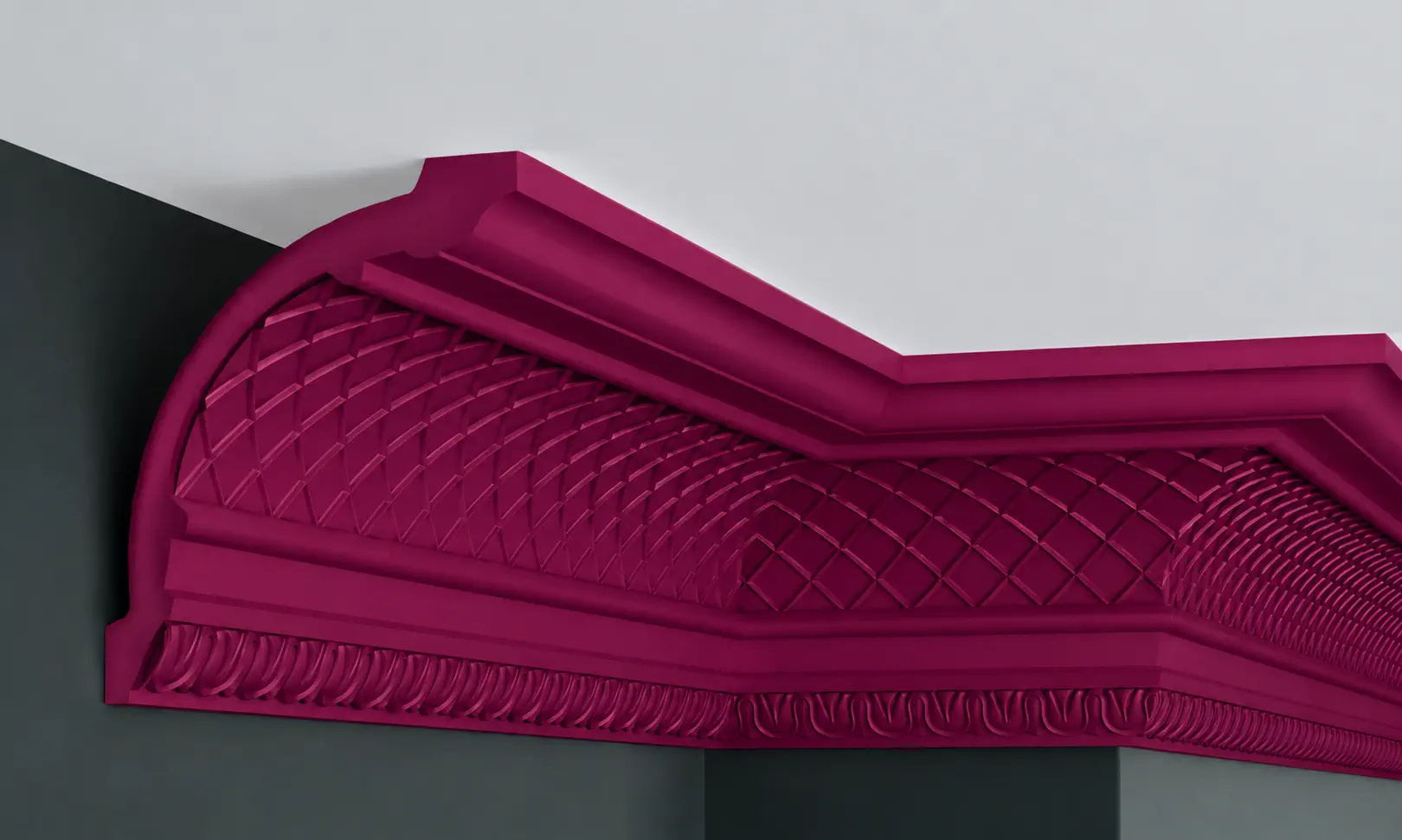 Cornisa decorativa tavan din poliuretan 17 x 14.4 cm - C761 [6]