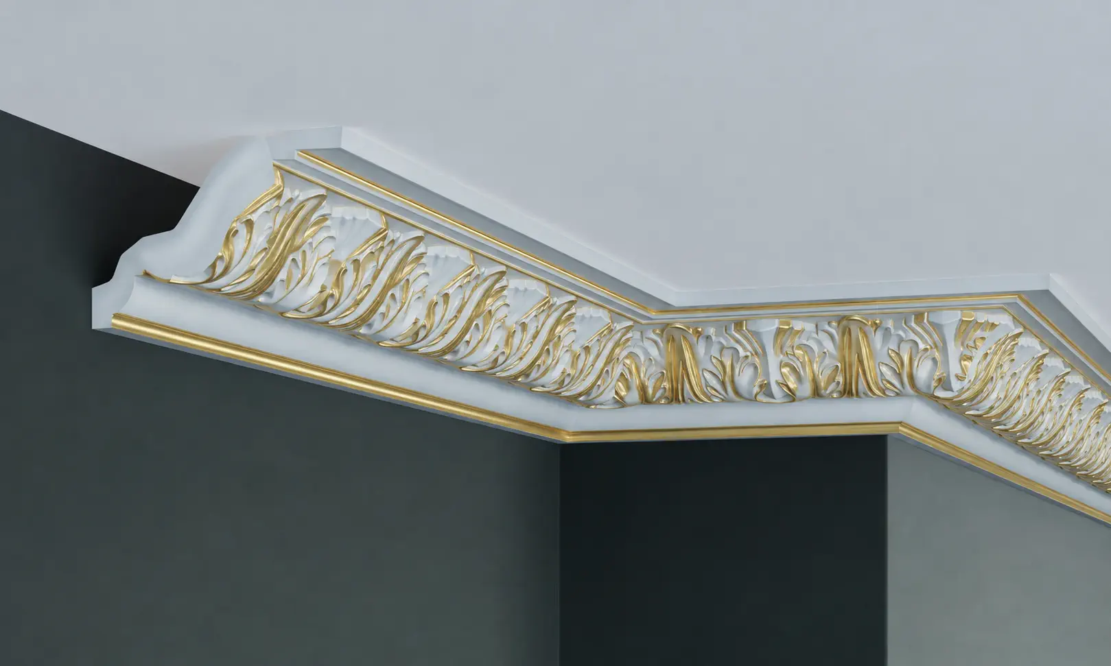 Cornisa decorativa tavan din poliuretan 8.2 x 11 cm - C730 [5]