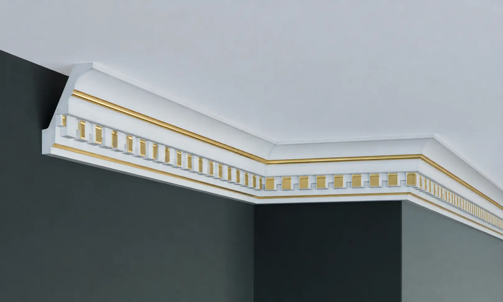 Cornisa decorativa tavan din poliuretan 8.2 x 5 cm - C702 [4]