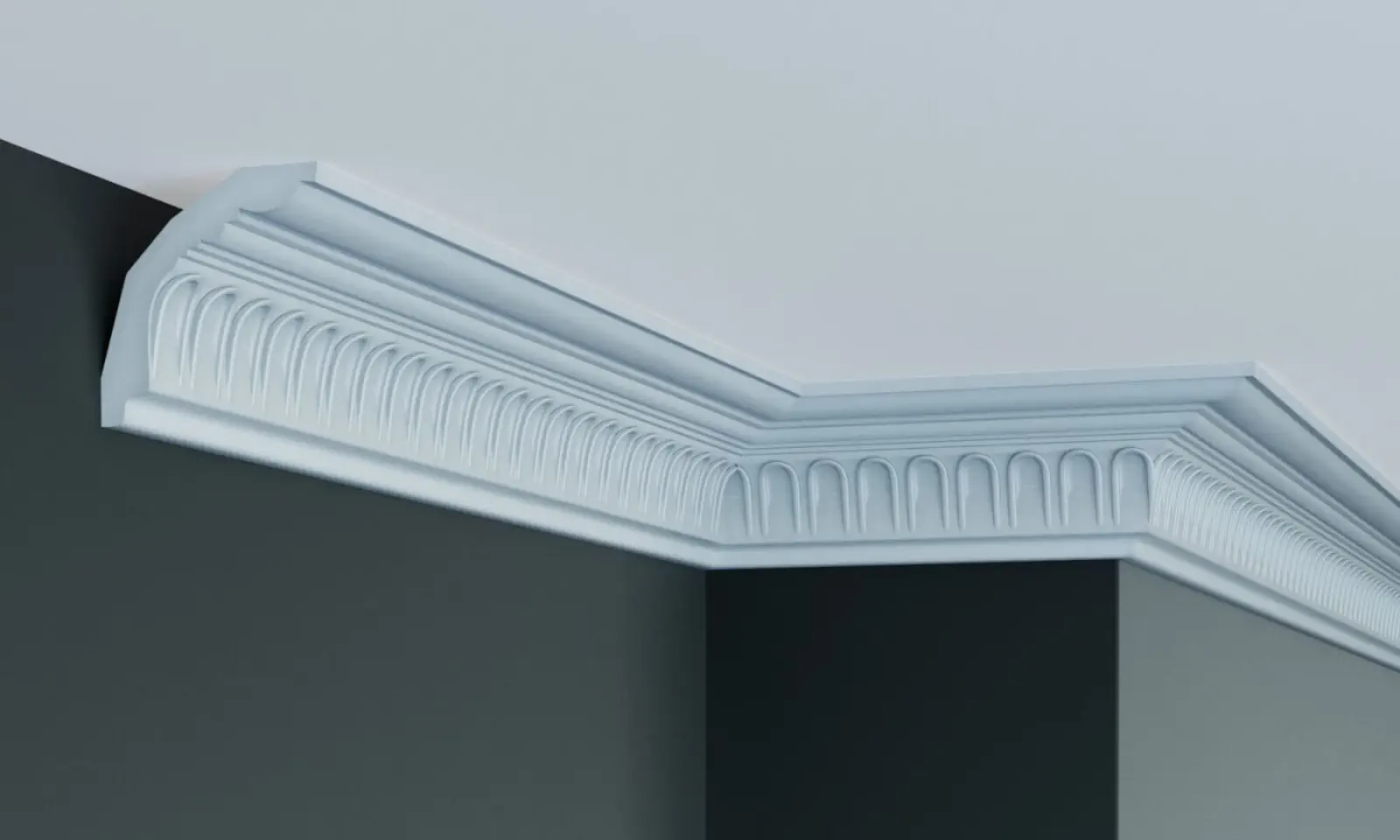 Cornisa decorativa tavan din poliuretan 8.3 x 6.9 cm - C904 [2]