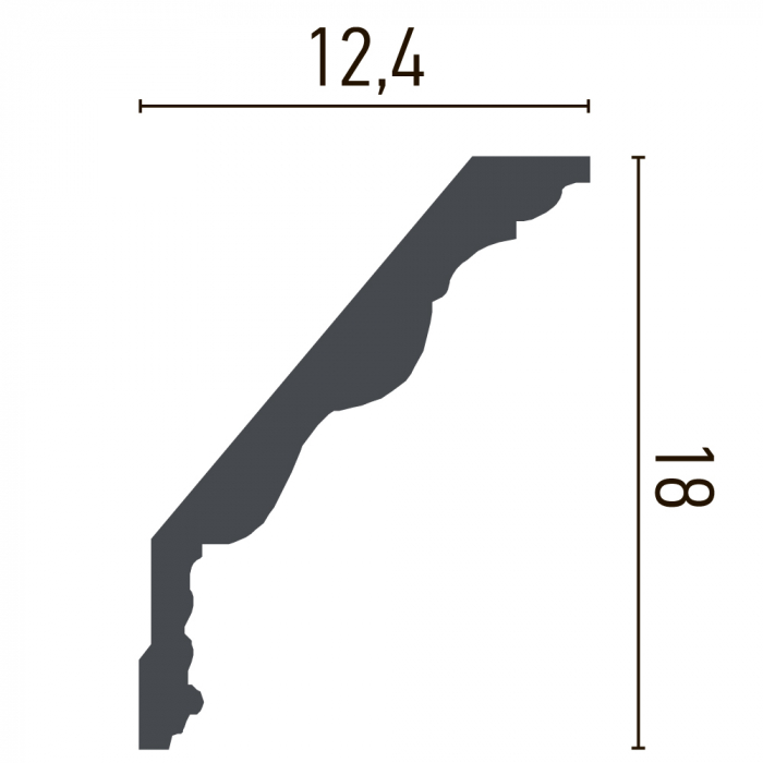 Cornișă din poliuretan,Grand Decor, C 734, 17.4cmx13cmx200cm [2]