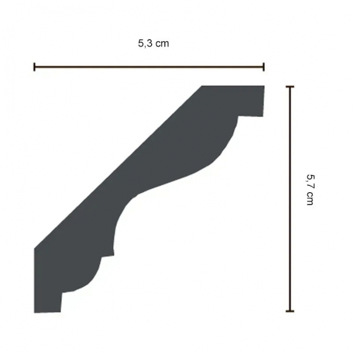 Cornisa din poliuretan,Grand Decor, P 805, 5.7cmx5.3cmx200cm [2]