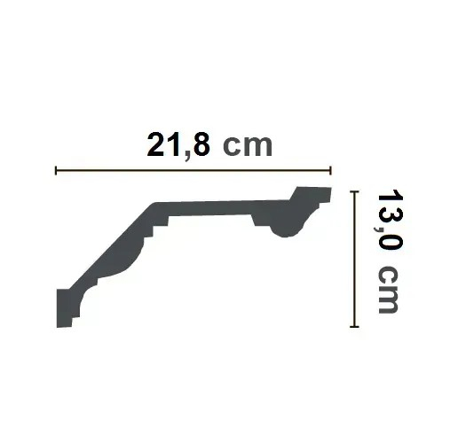 Cornisa din poliuretan,Grand Decor, P 825, 21.8cmx13cmx200cm [4]