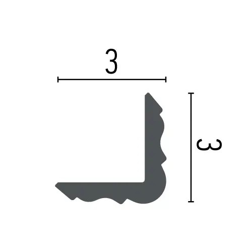 Cornisa din poliuretan,Grand Decor, P 875, 3cmx3cmx200cm [2]