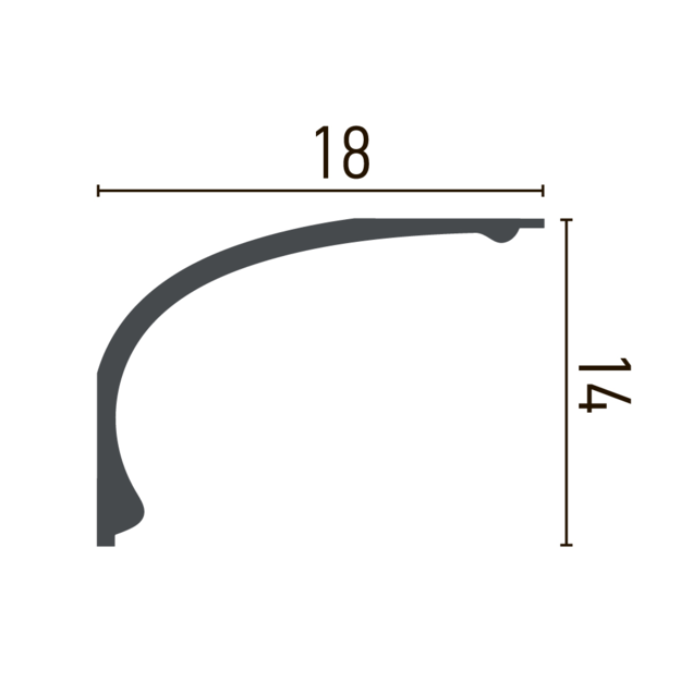 Cornisa din poliuretan,Grand Decor, P 888, 18cmx14cmx200cm [4]