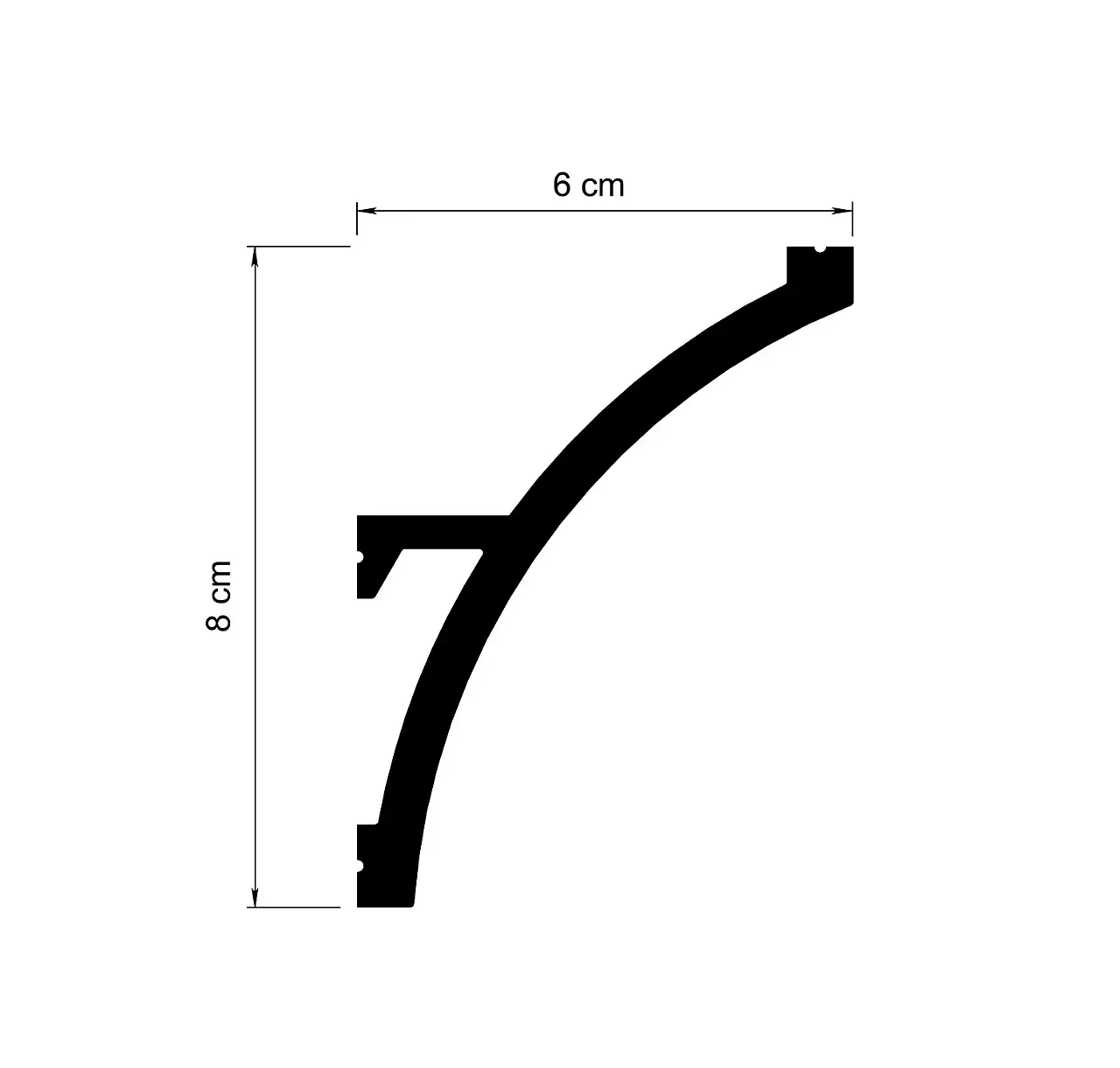 Cornisa decorativa din HDP, KH 921 8cmx6cmx200cm [3]