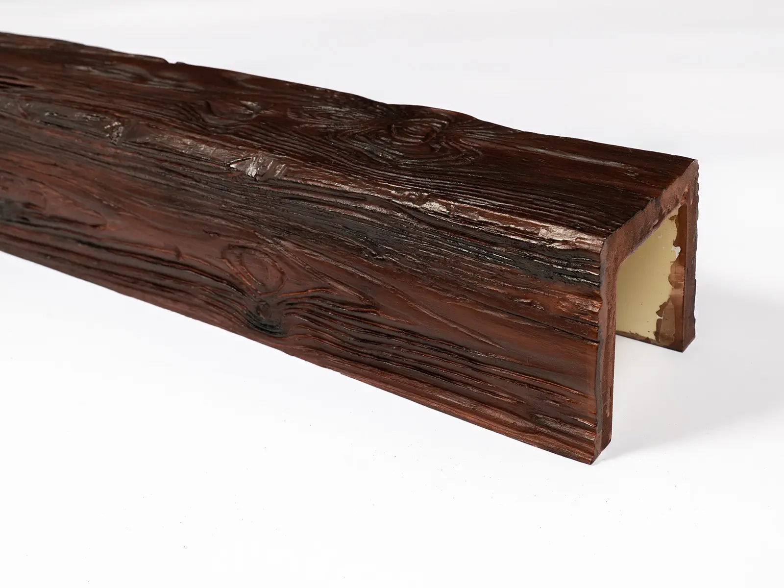 Grindă decorativă rustică, nuanța stejar roșu, 12cmx12cm - EQ006 [2]