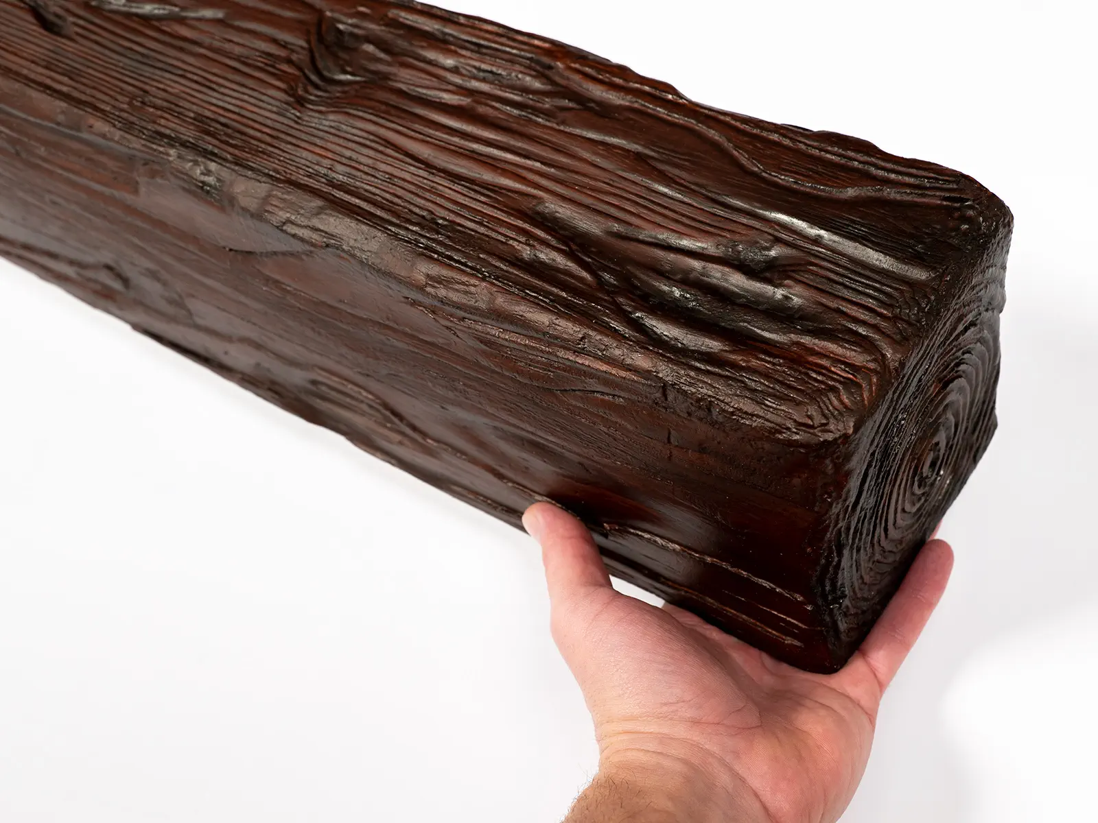 Grindă decorativă rustică, nuanța stejar roșu, 12cmx12cm - EQ006 [6]