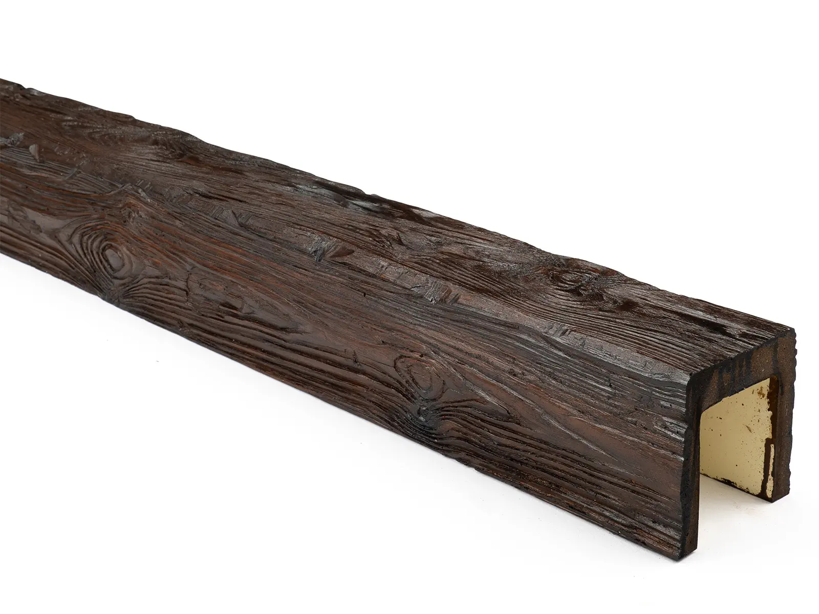 Grindă decorativă rustică, nuanța stejar închis, 12cmx12cm - EQ006 [2]