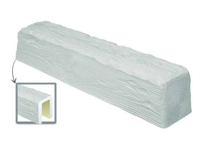 Grindă decorativă rustică EQ 007 alb clasic 6cm х9cm [2]