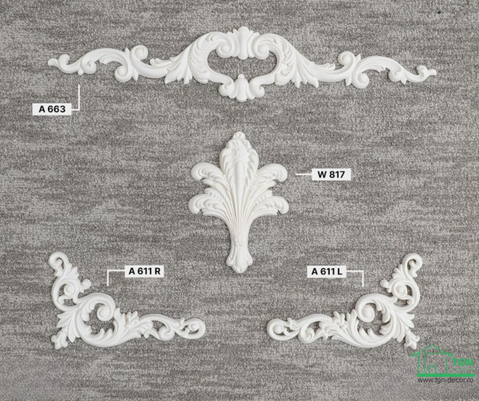 Ornament din poliuretan, Grand Decor,  A 611R, 12.6cmx26cmx1.5cm [15]