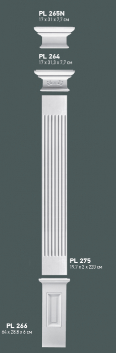 Pilastru din poliuretan.Grand Decor, PL 275, 19.7cmx2cmx220cm [2]