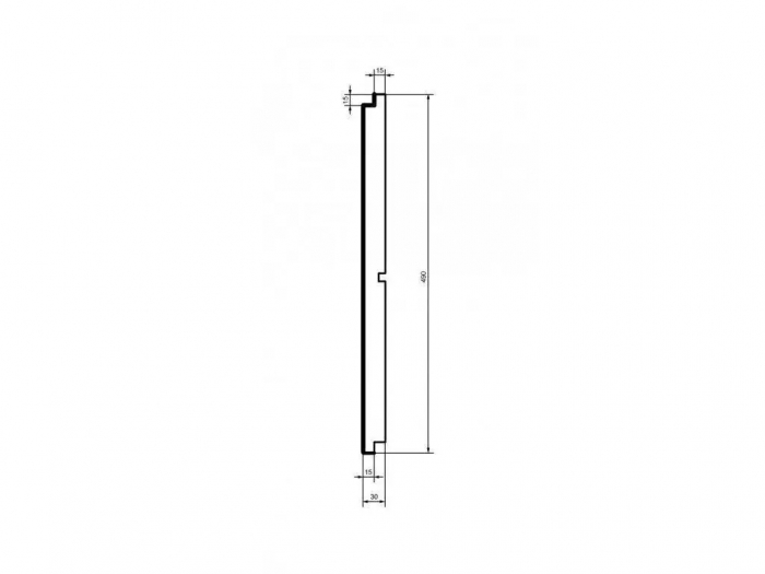 Placa de fuga, HC103-30, 49cm x 3cm x 200cm [2]